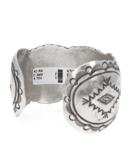 Navajo Stamped Sterling Silver Cuff Bracelet